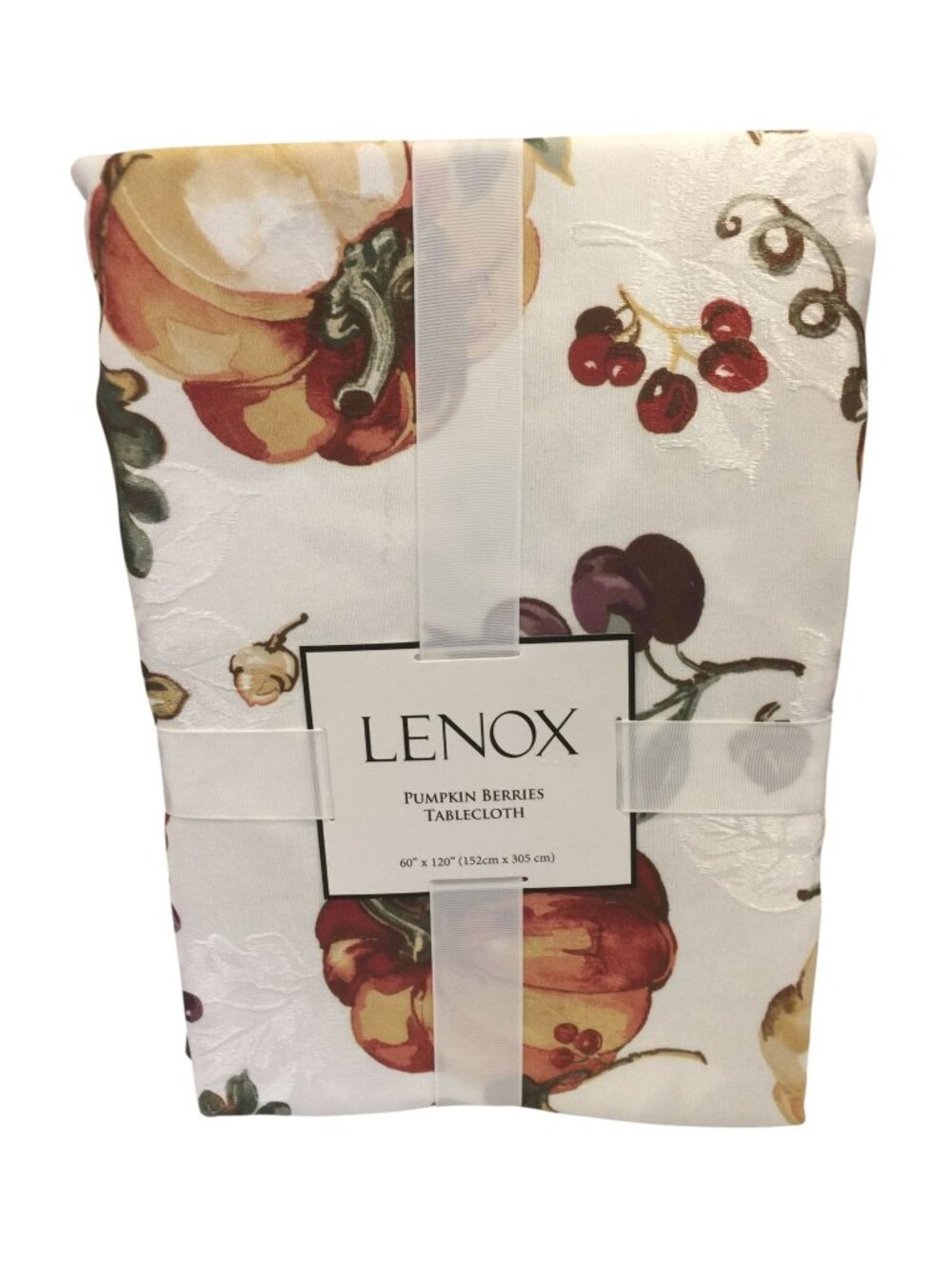 LENOX Pumpkin Berries Tablecloth 100% Polyester 60" x 120" Rectangle